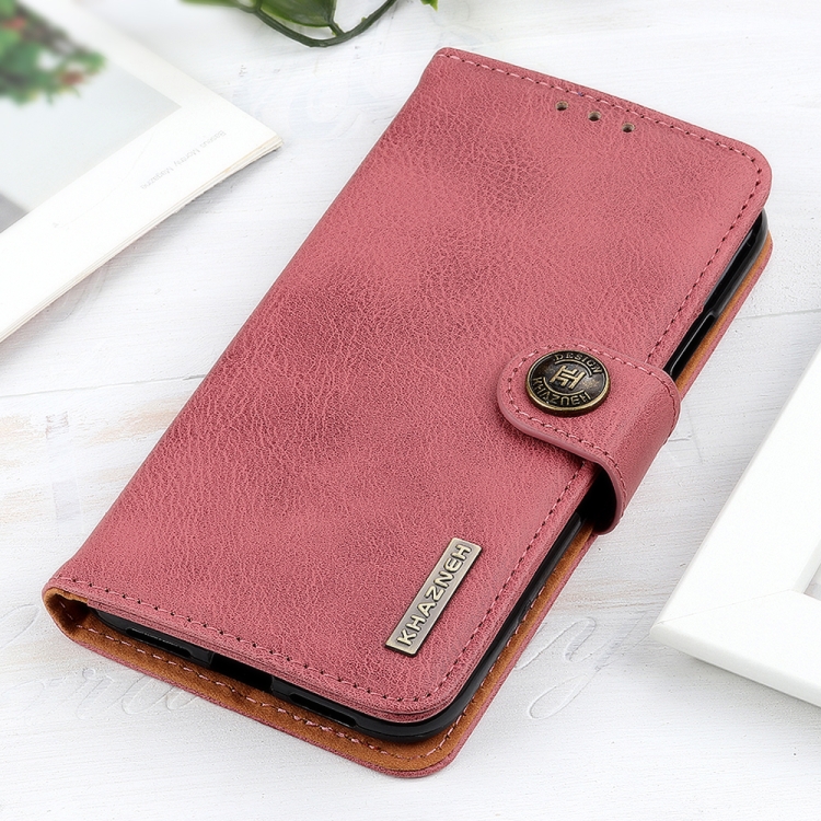 For Samsung Galaxy S21 5G KHAZNEH Cowhide Texture Horizontal Flip Leather Case with Holder & Card Slots & Wallet(Pink) For Samsung Galaxy S21 5G KHAZNEH Cowhide Texture Horizontal Flip Leather Case with Holder & Card Slots & Wallet(Pink)