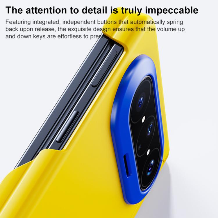 For Huawei Pura X Max Blues Series Skin Feel Magnetic PC Phone Case(Blue Tones White Solid Color)