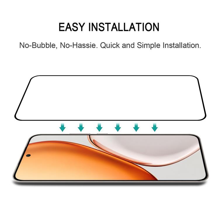 For Honor X80 Pro Max 5G 25pcs 0.18mm High Aluminum Full Screen Silk Printing Tempered Glass Film, Support Fingerprint Unlocking