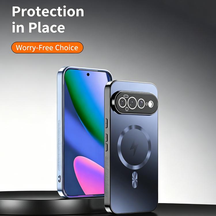 For Google Pixel 11 Pro XL Vacuum Electroplated Magnetic Phone Case(Black)