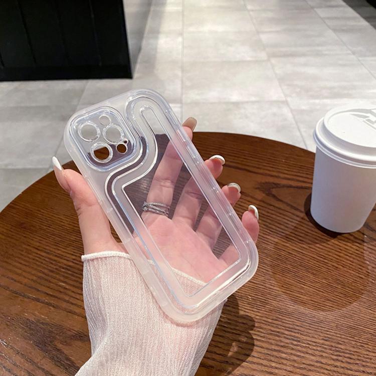 For iPhone 11 Pro Circuit Round Photo Frame TPU Phone Case(Transparent) 2