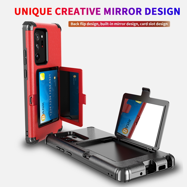 For Samsung Galaxy Note20 Dustproof Pressure-proof Shockproof PC + TPU Case with Card Slot & Mirror(White) For Samsung Galaxy Note20 Dustproof Pressure-proof Shockproof PC + TPU Case with Card Slot & Mirror(White)