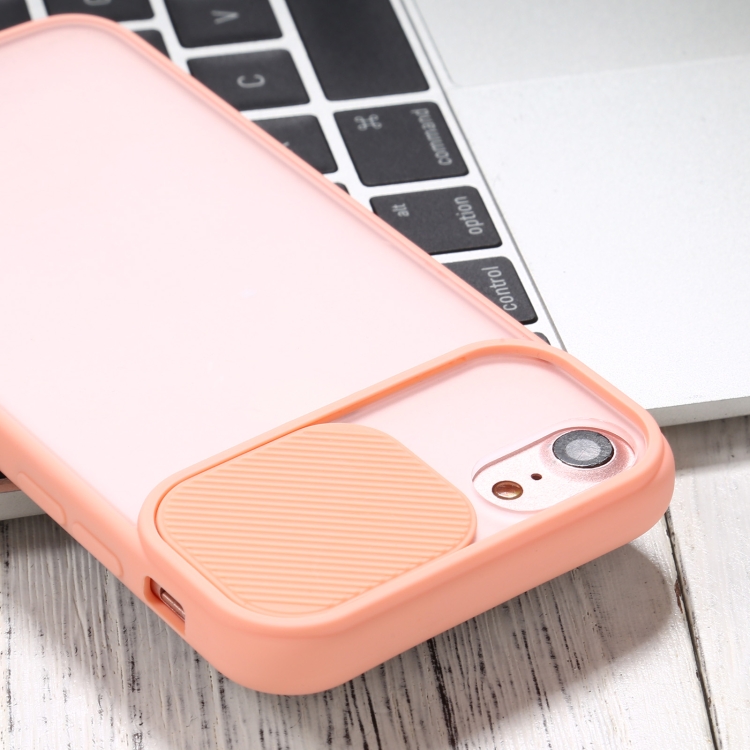Sliding Camera Cover Design TPU Protective Case For iPhone 6(Pink) Sliding Camera Cover Design TPU Protective Case For iPhone 6(Pink)