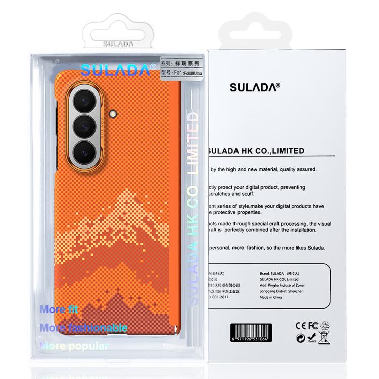 For Galaxy Z Fold8 Ultra 5G SULADA Kevlar Pixel Grid Texture Skin Feel Phone Case(Black)