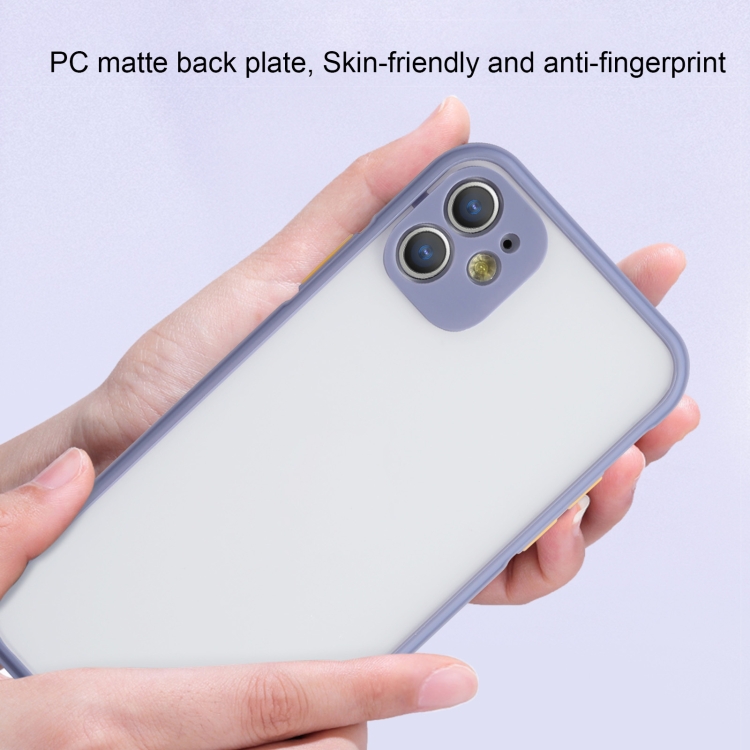 For iPhone 12 Straight Side Skin Feel Frosted PC + TPU Case with Removable Color Button(Cherry Pink) For iPhone 12 Straight Side Skin Feel Frosted PC + TPU Case with Removable Color Button(Cherry Pink)
