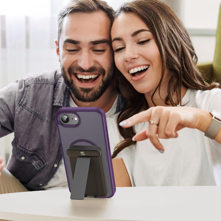 For iPhone 16e / 17e Fanying Series Precision Camera Hole PC Hybrid TPU Translucent Frosted Magnetic Phone Case(Crystal Purple)