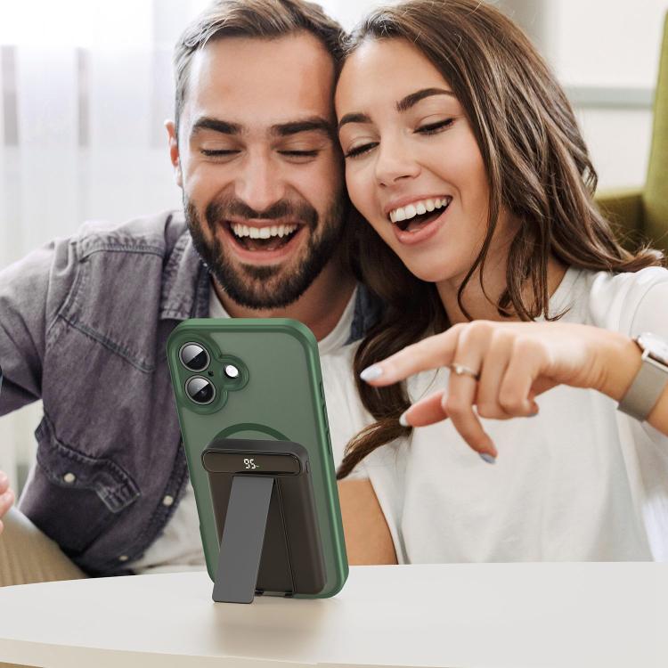 For iPhone 17 Fanying Series Precision Camera Hole PC Hybrid TPU Translucent Frosted Magnetic Phone Case(Olive Green)