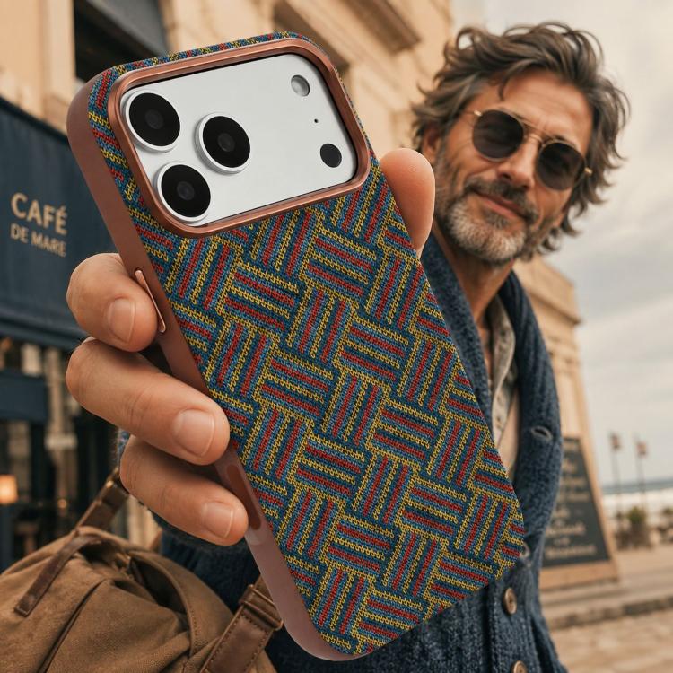 For iPhone 14 / 13 Denior Vintage Boho Embroidery Style Magnetic Protective Phone Case(Green)