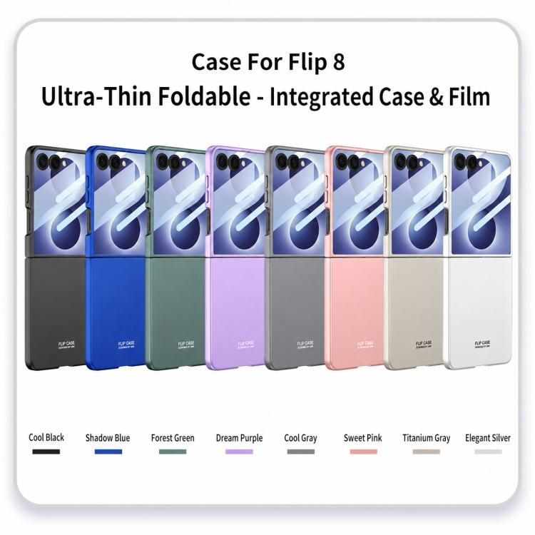 For Galaxy Z Flip8 5G GKK Integrated Ultra-thin Full Coverage Phone Case(Grey)