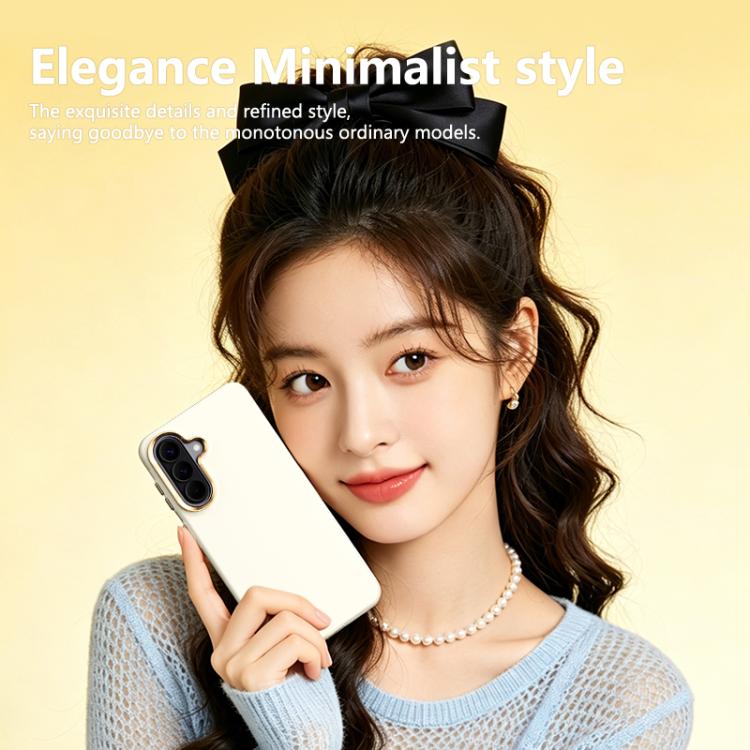 For Galaxy A57 5G ABEEL Lightweight Zero Skin Feel Magnetic Liquid Silicone Phone Case(Black)