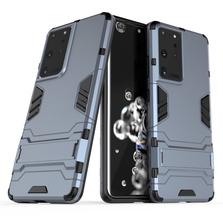 For Samsung Galaxy S21 Ultra 5G Shockproof PC + TPU Protective Case with Hidden Holder(Navy Blue) For Samsung Galaxy S21 Ultra 5G Shockproof PC + TPU Protective Case with Hidden Holder(Navy Blue)