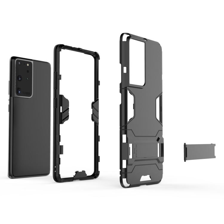 For Samsung Galaxy S21 Ultra 5G Shockproof PC + TPU Protective Case with Hidden Holder(Navy Blue) For Samsung Galaxy S21 Ultra 5G Shockproof PC + TPU Protective Case with Hidden Holder(Navy Blue)