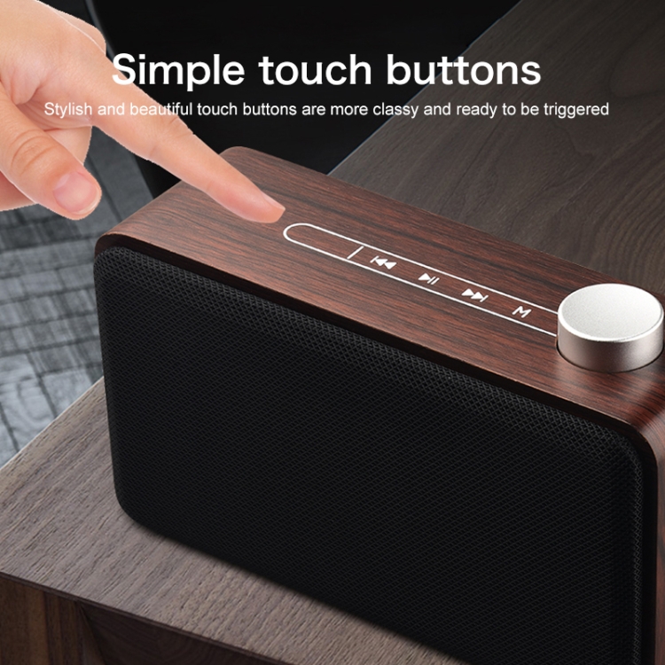 W5A Subwoofer Fabric Wooden Touch Bluetooth Speaker, Support TF Card & U Disk & 3.5mm AUX(Walnut) W5A Subwoofer Fabric Wooden Touch Bluetooth Speaker, Support TF Card & U Disk & 3.5mm AUX(Walnut)