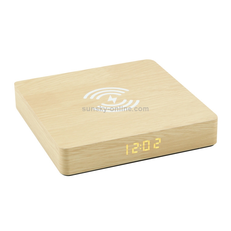 W50 Wooden Clock Wireless Charger (Yellow Wood) W50 Wooden Clock Wireless Charger (Yellow Wood)