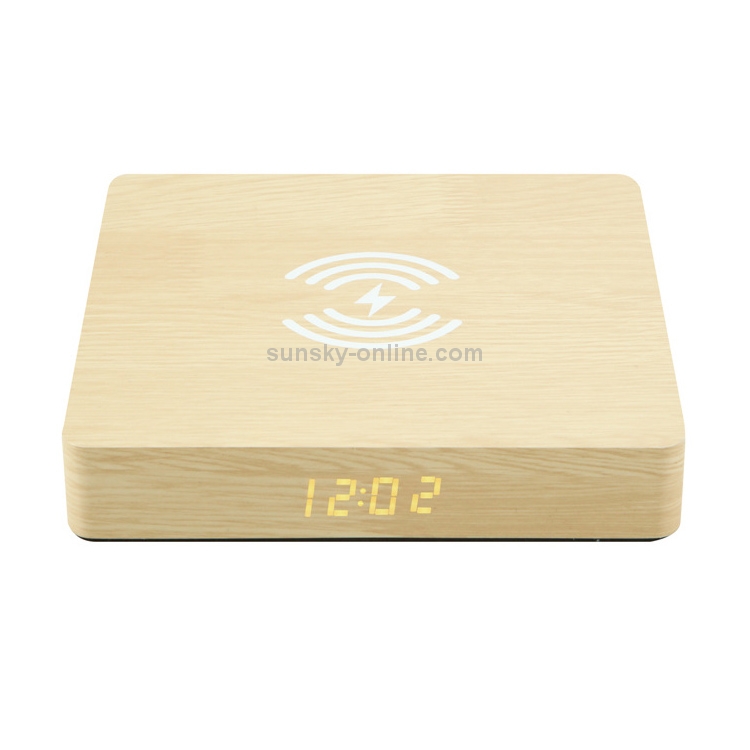 W50 Wooden Clock Wireless Charger (Yellow Wood) W50 Wooden Clock Wireless Charger (Yellow Wood)
