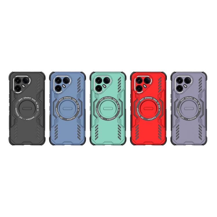 For Tecno Pova 7 Ultra 5G Butterfly Armor MagSafe Magnetic Ring Shockproof Phone Case(Blue)