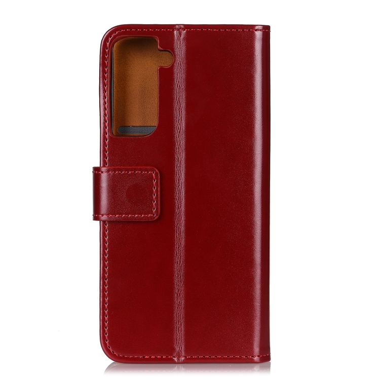 For Samsung Galaxy S21 Plus 5G 3-Color Pearl Texture Magnetic Buckle Horizontal Flip PU Leather Case with Card Slots & Wallet & Holder(Wine Red) For Samsung Galaxy S21 Plus 5G 3-Color Pearl Texture Magnetic Buckle Horizontal Flip PU Leather Case with Card Slots & Wallet & Holder(Wine Red)