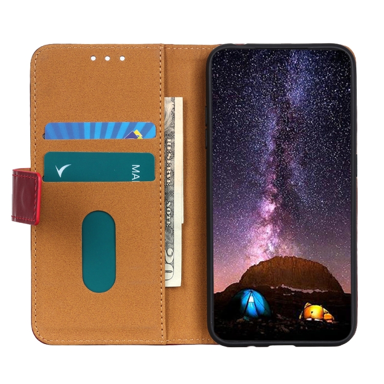For Samsung Galaxy S21 Plus 5G 3-Color Pearl Texture Magnetic Buckle Horizontal Flip PU Leather Case with Card Slots & Wallet & Holder(Wine Red) For Samsung Galaxy S21 Plus 5G 3-Color Pearl Texture Magnetic Buckle Horizontal Flip PU Leather Case with Card Slots & Wallet & Holder(Wine Red)