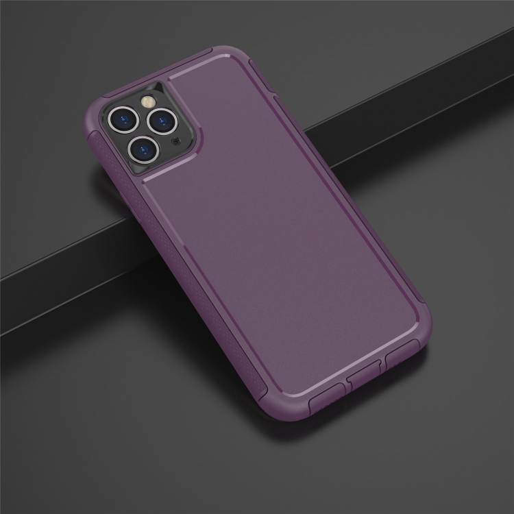 For iPhone 11 Pro 360 All-inclusive Shockproof Precise Hole PC + TPU Protective Case (Purple)