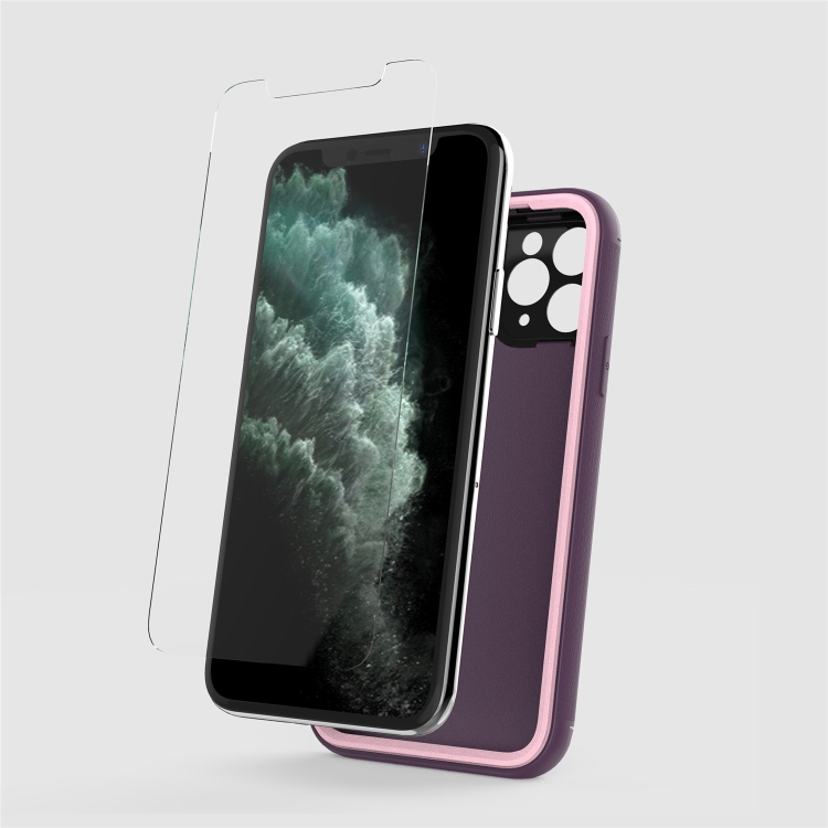 For iPhone 11 Pro 360 All-inclusive Shockproof Precise Hole PC + TPU Protective Case (Purple)