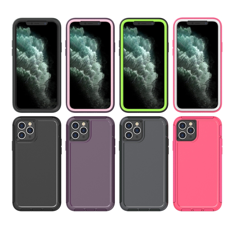For iPhone 11 Pro 360 All-inclusive Shockproof Precise Hole PC + TPU Protective Case (Purple)