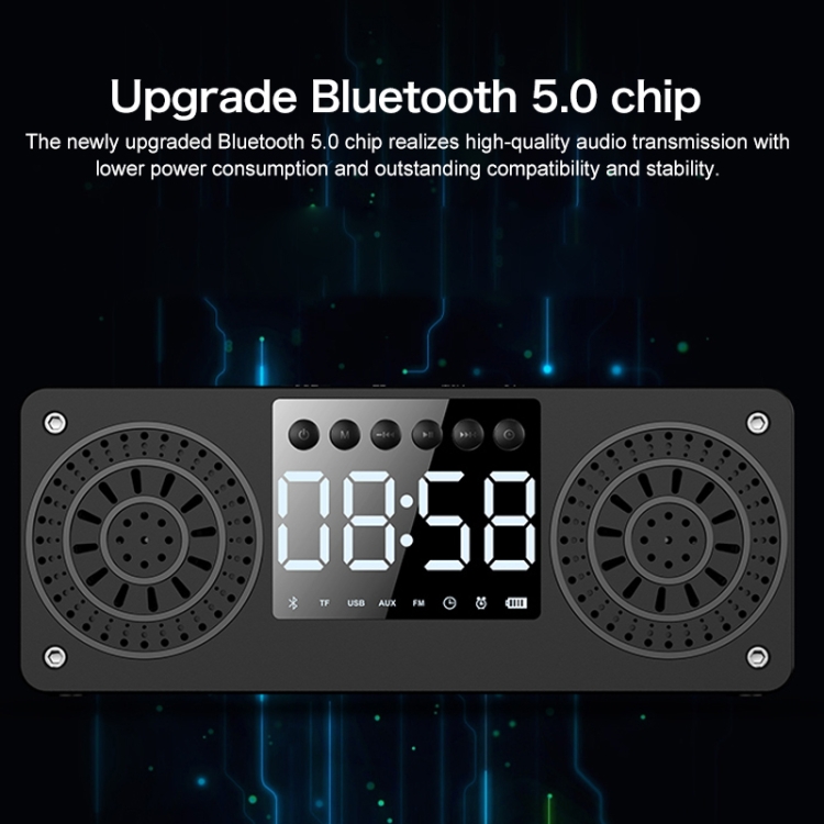 A10 Subwoofer Wooden Clock Bluetooth 5.0 Speaker, Support TF Card & U Disk Play & FM Radio(Red) A10 Subwoofer Wooden Clock Bluetooth 5.0 Speaker, Support TF Card & U Disk Play & FM Radio(Red)