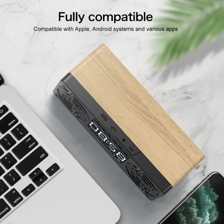 A10 Subwoofer Wooden Clock Bluetooth 5.0 Speaker, Support TF Card & U Disk Play & FM Radio(Red) A10 Subwoofer Wooden Clock Bluetooth 5.0 Speaker, Support TF Card & U Disk Play & FM Radio(Red)