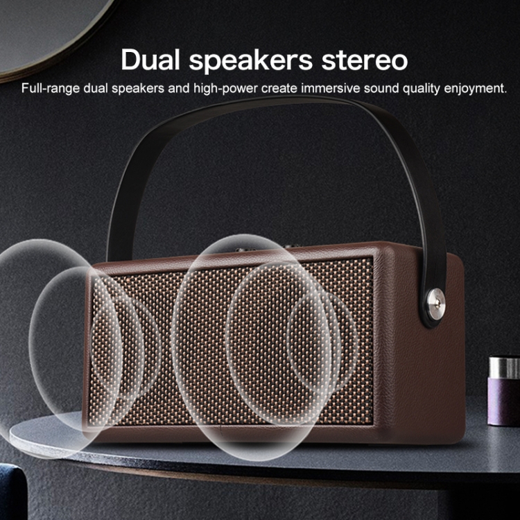 D30 Portable Subwoofer Wooden Bluetooth 4.2 Speaker, Support TF Card & 3.5mm AUX & U Disk Play(Black) D30 Portable Subwoofer Wooden Bluetooth 4.2 Speaker, Support TF Card & 3.5mm AUX & U Disk Play(Black)