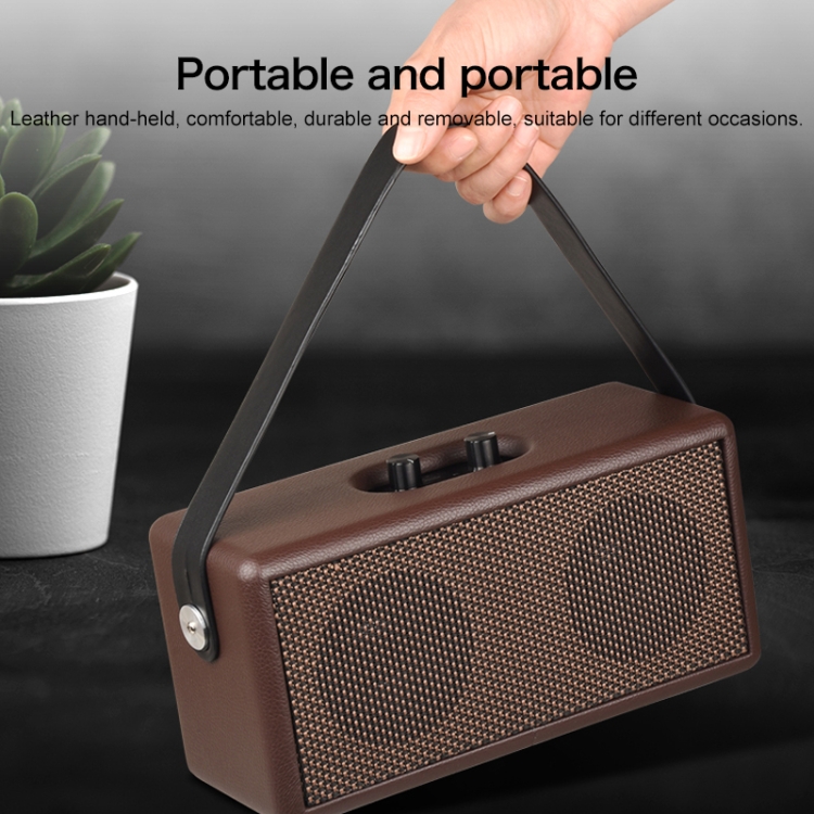 D30 Portable Subwoofer Wooden Bluetooth 4.2 Speaker, Support TF Card & 3.5mm AUX & U Disk Play(Black) D30 Portable Subwoofer Wooden Bluetooth 4.2 Speaker, Support TF Card & 3.5mm AUX & U Disk Play(Black)