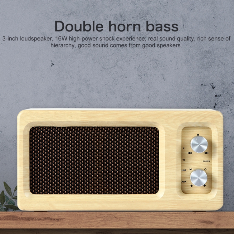 D60 Subwoofer Wooden Bluetooth 4.2 Speaker, Support TF Card & 3.5mm AUX & U Disk Play(Walnut) D60 Subwoofer Wooden Bluetooth 4.2 Speaker, Support TF Card & 3.5mm AUX & U Disk Play(Walnut)