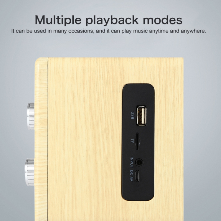 D60 Subwoofer Wooden Bluetooth 4.2 Speaker, Support TF Card & 3.5mm AUX & U Disk Play(Walnut) D60 Subwoofer Wooden Bluetooth 4.2 Speaker, Support TF Card & 3.5mm AUX & U Disk Play(Walnut)