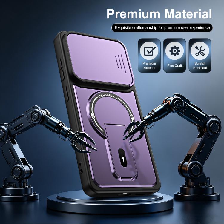 For Galaxy S27 Pro 5G Sliding Camshield Holder Magnetic Phone Case(Red) 3