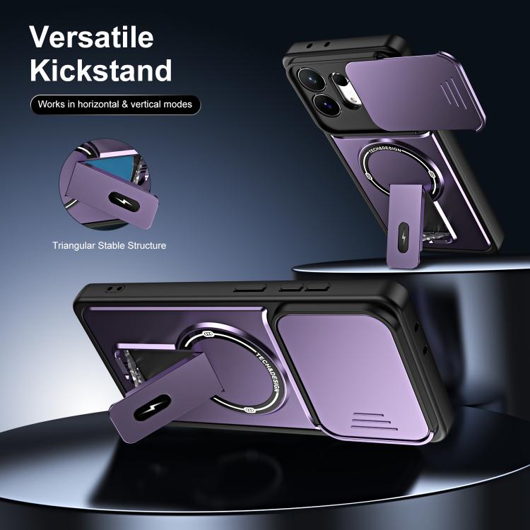For Galaxy S27 Pro 5G Sliding Camshield Holder Magnetic Phone Case(Red) 4