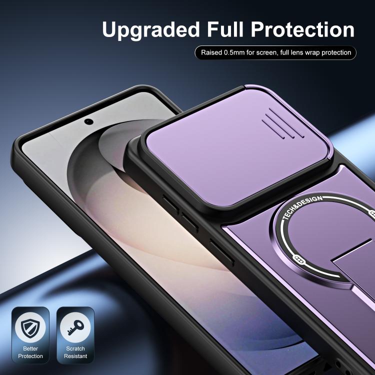 For Galaxy S27 Pro 5G Sliding Camshield Holder Magnetic Phone Case(Red) 7