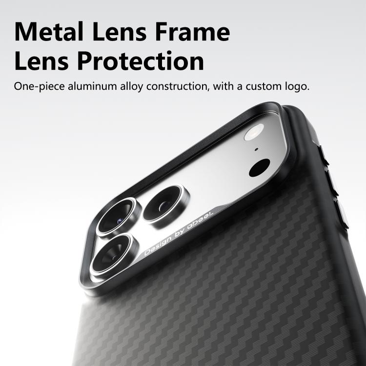 For iPhone 18 Pro ABEEL Lightweight Zero Feel Series Lyocell Fiber Water Adhesive Magnetic Phone Case(Carbon Fiber Black)
