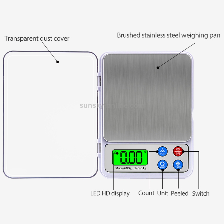 MH-885 600g x 0.01g High Accuracy Digital Electronic Portable