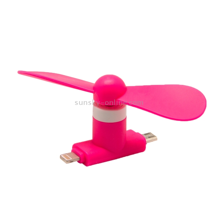 Fashion 8pin & Micro USB Ports Mini Fan with Two Leaves Fashion 8pin & Micro USB Ports Mini Fan with Two Leaves