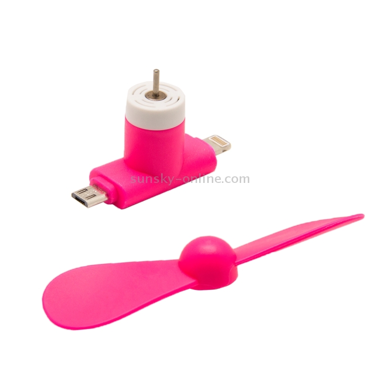 Fashion 8pin & Micro USB Ports Mini Fan with Two Leaves Fashion 8pin & Micro USB Ports Mini Fan with Two Leaves