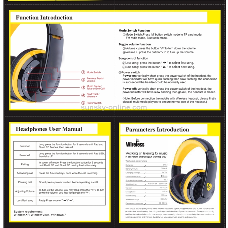 OVLENG MX666 Bluetooth 4.1 Stereo Headset Headphones with Mic, Support FM & TF Card OVLENG MX666 Bluetooth 4.1 Stereo Headset Headphones with Mic, Support FM & TF Card