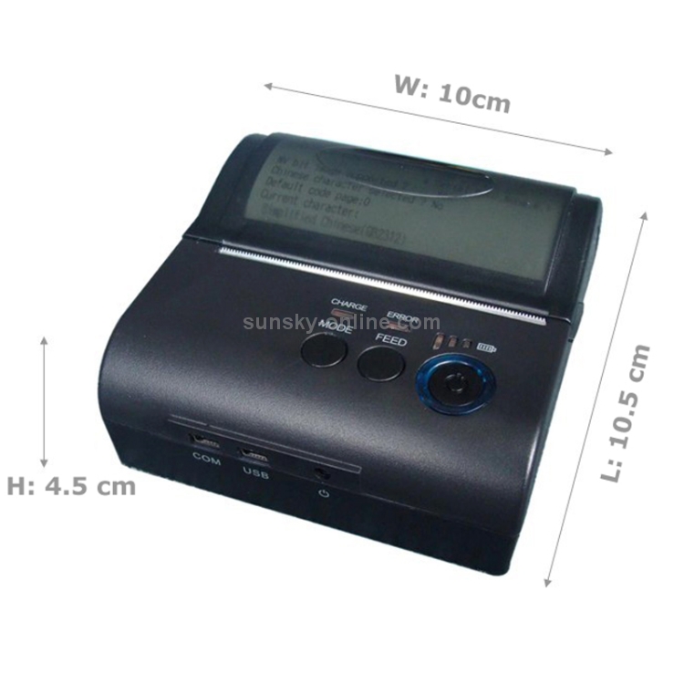 Impresora de recibos térmica portátil Bluetooth POS-8001LD - 3