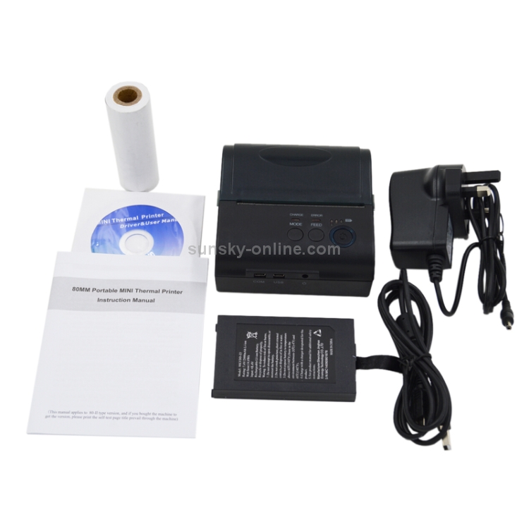 Impresora de recibos térmica portátil Bluetooth POS-8001LD - 4