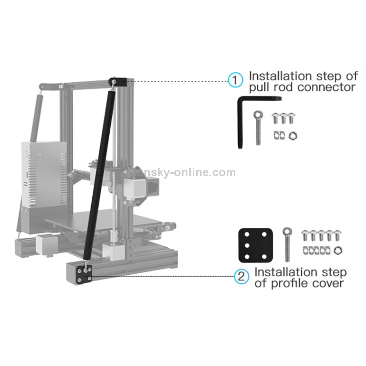 Creality Ender-3 / 3Pro Tie Rod Fixed Support Frame 3D Printer ...