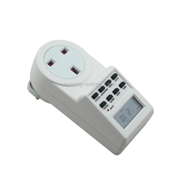 AC 230V Smart Home Plug-in LCD Display Clock Summer Time Function 12/24 ...