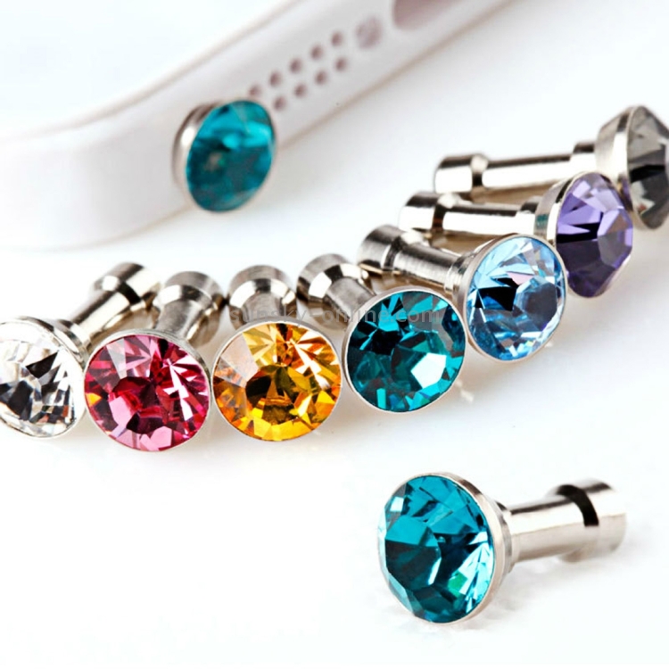 100 PCS 3.5mm Earphone Port Rhinestone Anti-Dust Plug 100 PCS 3.5mm Earphone Port Rhinestone Anti-Dust Plug