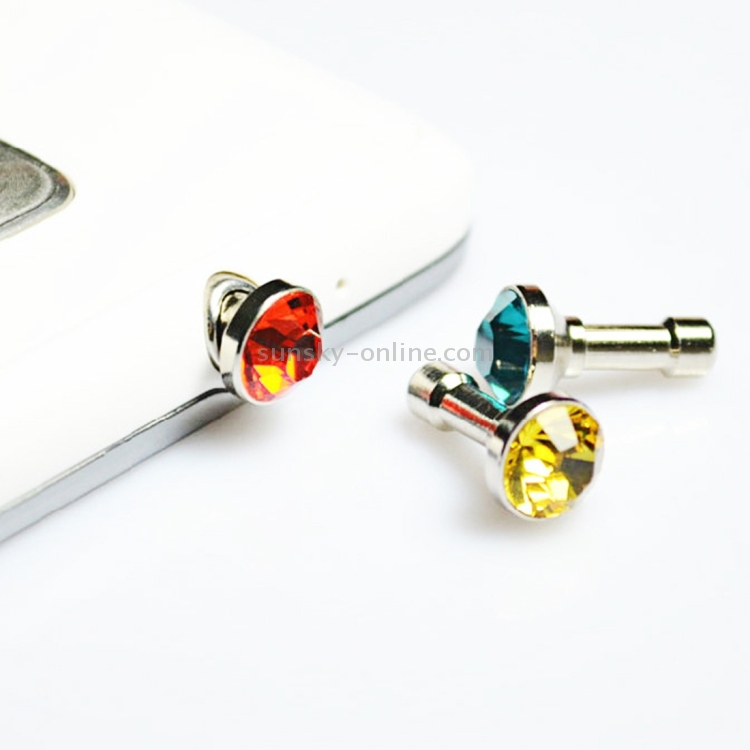 100 PCS 3.5mm Earphone Port Rhinestone Anti-Dust Plug 100 PCS 3.5mm Earphone Port Rhinestone Anti-Dust Plug
