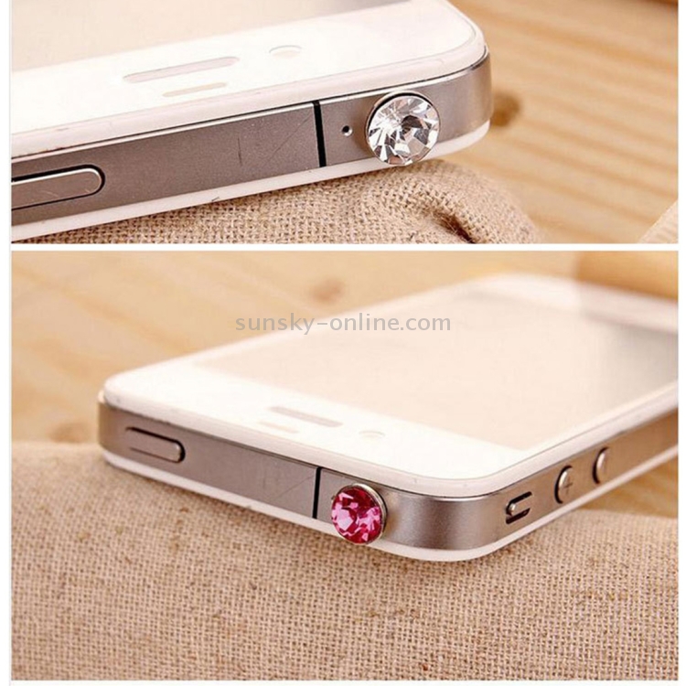 100 PCS 3.5mm Earphone Port Rhinestone Anti-Dust Plug 100 PCS 3.5mm Earphone Port Rhinestone Anti-Dust Plug