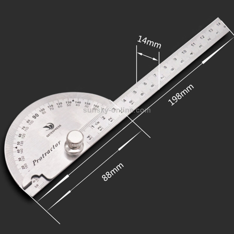 Stainless Steel 0-180 Protractor Angle Finder Arm Measuring Gauge Ruler Tool AU