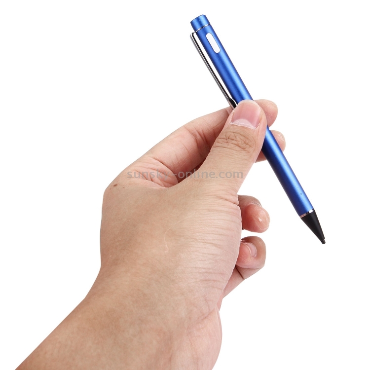 Micro USB Charging Universal Superfine Nib Capacitive Touch Screen Stylus Pen(Dark Blue)