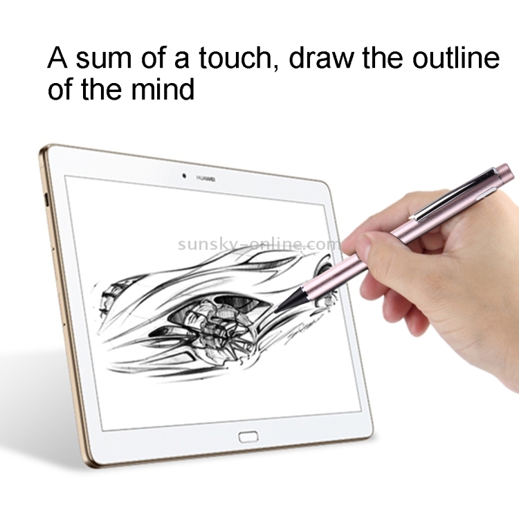 [US Warehouse] Micro USB Charging Universal Superfine Nib Capacitive Touch Screen Stylus Pen(Rose Gold)