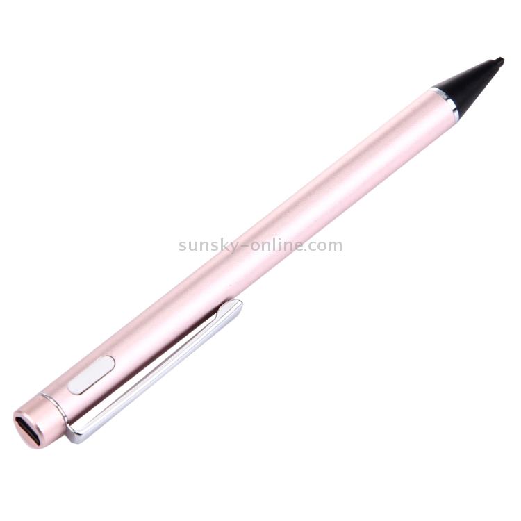 [US Warehouse] Micro USB Charging Universal Superfine Nib Capacitive Touch Screen Stylus Pen(Rose Gold)